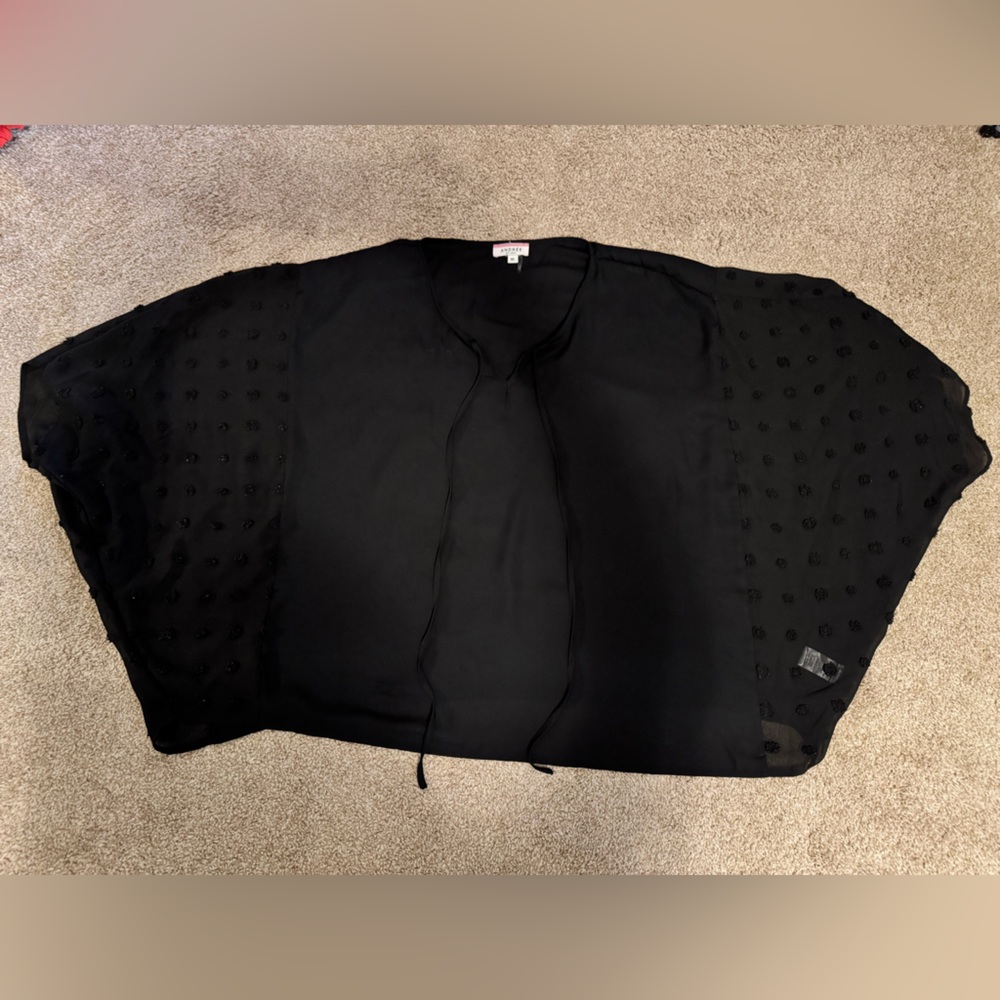 Andre by Unit Black Balloon Blouse Size L